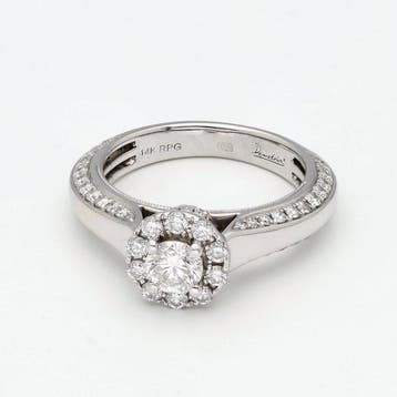 Ring - 14 karaat Witgoud Diamant (Natuurlijk), Nieuw