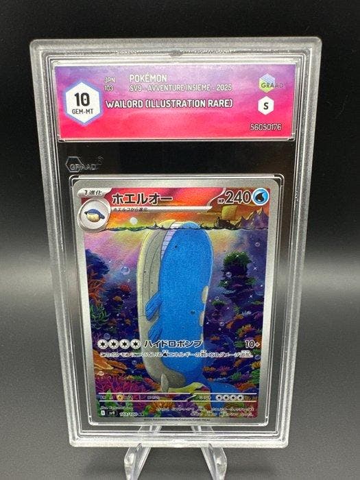 Pokémon - 1 Graded card - Wailord AR 103 Full art, Foil,, Hobby en Vrije tijd, Verzamelkaartspellen | Pokémon