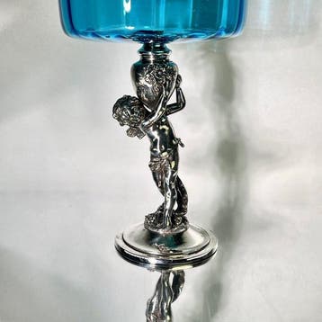 Art Nouveau - Centre de table - Original - Cherub Coupe en, Antiek en Kunst