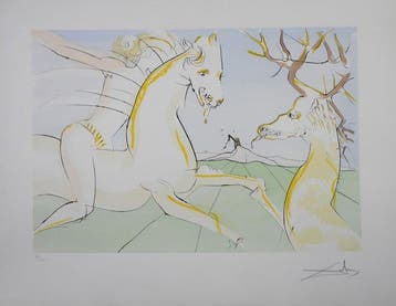 Salvador Dali (1904-1989) - Le Cavalier et le Cerf