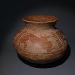 Nazca - Huari, Peru Terracotta, Aardewerk Versierde pot. Ø