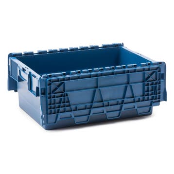 Distributiebak 600x400x250 mm euronorm blauw kunststof, Ophalen of Verzenden