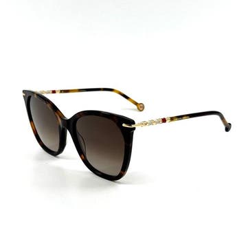 Carolina Herrera - *NEW* - Gold Metal - Brown Acetate -