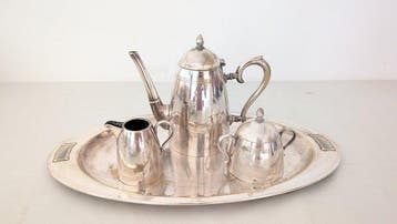 Manifattura Italiana - Koffie- en theeservies (4) -, Antiek en Kunst