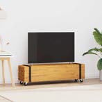 vidaXL TV Stand Bruin 110 x 30 x 30 cm Massief Teakhout, Huis en Inrichting, Verzenden, Nieuw