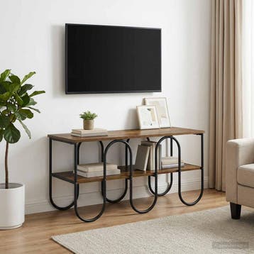 vidaXL TV-meubel 100 x 40 x 50 cm Gerookt eiken Bewerkt hout, Verzenden