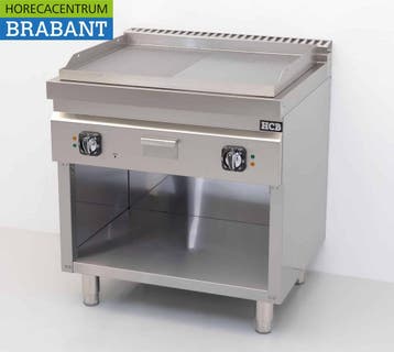 HCB RVS Bakplaat Glad / Geribbeld 80 cm 9 kW 400V Horeca, Zakelijke goederen, Ophalen of Verzenden, Nieuw in verpakking