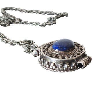 Lapis-lazuli - Argent, 835 - Collier - Pendentif
