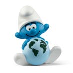 De Smurfen PVC Beeldje Smurf met Wereldbol 6 cm, Verzamelen, Ophalen of Verzenden, Nieuw