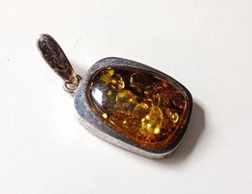 Zilver, Vintage baltisch amber 925 - Hanger