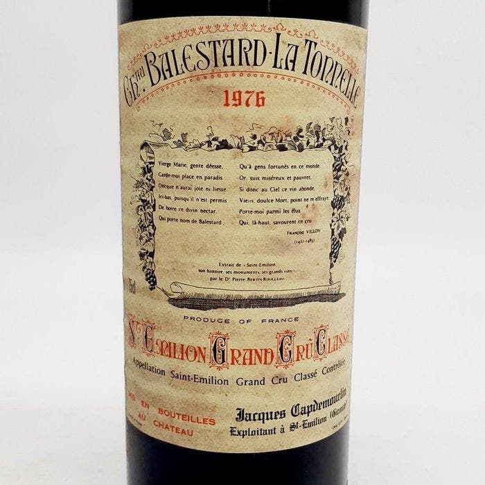 1976 Chateau Balestard La Tonnelle - Saint-Émilion Grand Cru, Collections, Vins