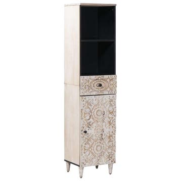 Badkamerkast wit mangohout 160cm | Tweede kansje | OP = OP, (Half)hoge kast, Minder dan 50 cm, Verzenden, Zo goed als nieuw