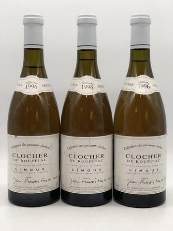 3 x 75cl Clocher de Rouffiac Limoux Reserve 1996 (rood), Ophalen of Verzenden, Rode wijn
