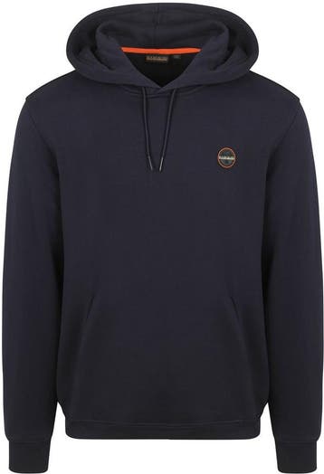 Napapijri Badge Hoodie Navy maat Maat 52/54 (L) Heren, Verzenden