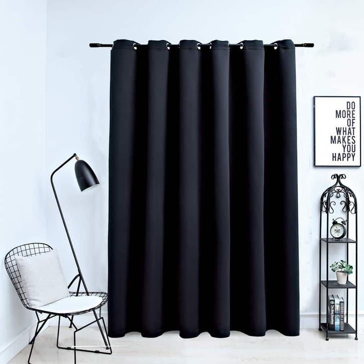 vidaXL Gordijn verduisterend met metalen ringen 290x245 cm, Huis en Inrichting, Stoffering | Gordijnen en Lamellen, Nieuw, Verzenden