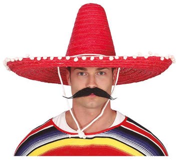 Sombrero Rood 60cm, Verzenden, Nieuw
