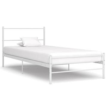 vidaXL Bedframe metaal wit 90x200 cm, Verzenden, Nieuw