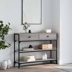 vidaXL Wandtafel 100x25x75 cm bewerkt hout grijs sonoma, Huis en Inrichting, Tafels | Bijzettafels, Verzenden, Nieuw