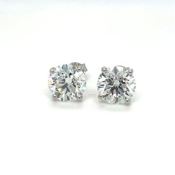 Oorbellen - 14 karaat Witgoud - 6.02ct. tw. Diamant, Nieuw