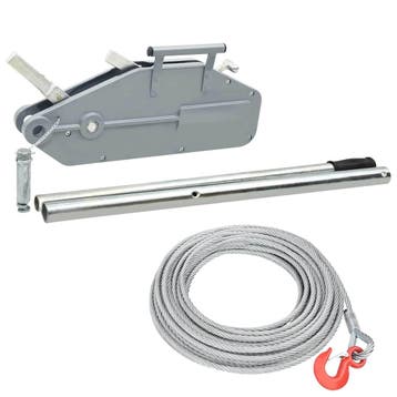 vidaXL Lier met staalkabel 1600 kg, Doe-het-zelf en Bouw, Verzenden, Nieuw
