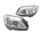 PHARES POUR MERCEDES CLASSE C W205 14-18 LED FOND CHROMÉ, Autos : Pièces & Accessoires, Verzenden