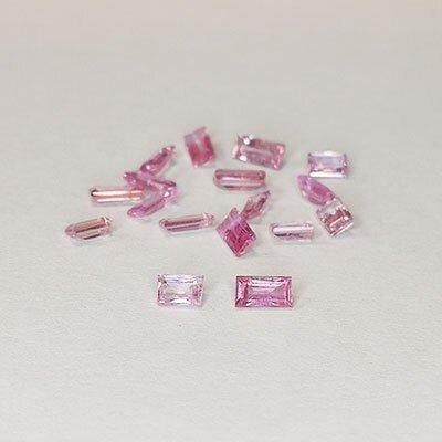 16 pcs Roze Saffier - 2.14 ct - Antwerp Laboratory for, Handtassen en Accessoires, Edelstenen
