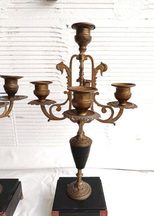 Candélabre (2) - Laiton doré, Bronze doré - Candélabres de, Antiquités & Art, Antiquités | Autres Antiquités