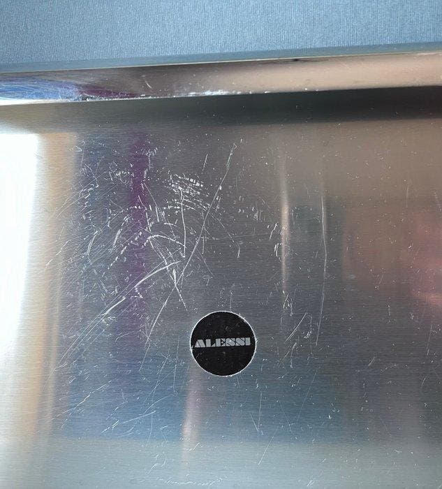 Alessi - Silvio Coppola - Plateau de service - Milo - acier, Antiquités & Art, Antiquités | Meubles | Chaises & Canapés