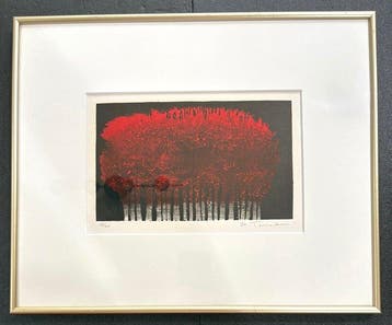 Kiichi Tanaka (1910–1992) - Moon Light- Red Tree