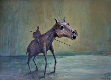 Hubert Duprilot - Don Quichotte (2026) acrylique sur papier