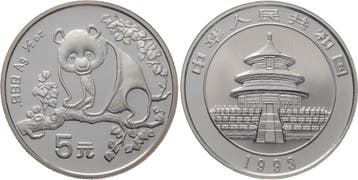 5 Yuan 1993 China Panda (MuntenenBankbiljetten-Wereldmunten), Verzenden