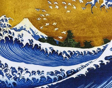 Katsushika Hokusai - The Big Wave, 1826-1833. Gesigneerd