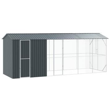vidaXL Vogelkooi Antraciet 645 x 208 x 247 cm Gegevens staal, Verzenden
