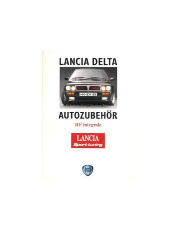 1989 LANCIA DELTA HF INTEGRALE AUTOZUBEHÖR BROCHURE DUITS, Ophalen of Verzenden, Nieuw