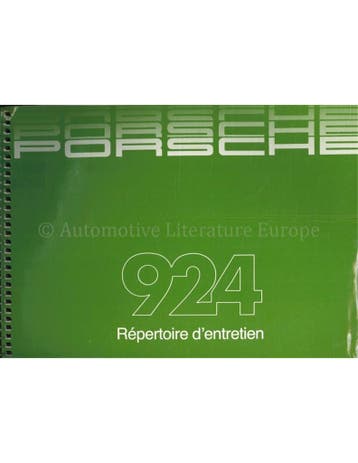 1983 PORSCHE 924 INSTRUCTIEBOEKJE FRANS