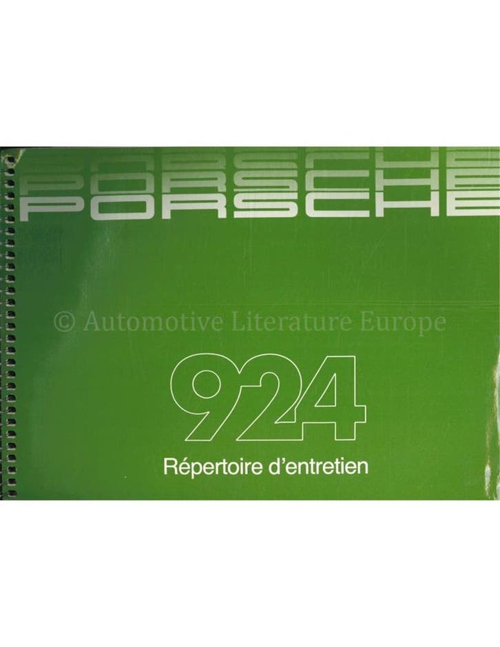 1983 PORSCHE 924 INSTRUCTIEBOEKJE FRANS, Autos : Divers, Modes d'emploi & Notices d'utilisation