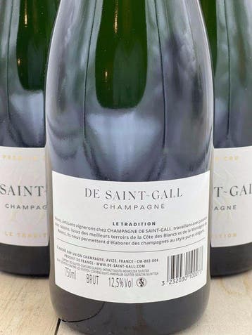 De Saint-Gall, Le Tradition - Champagne 1er Cru - 6, Nieuw
