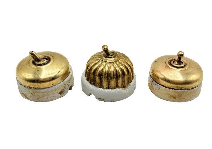 Art Nouveau Deurbel (3) - 1920-1930 - Schakelaar, Antiek en Kunst, Curiosa en Brocante