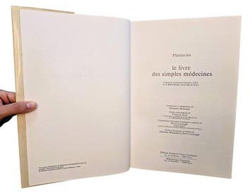 Platéarius - Le Livre des Simples Médecines - 1986