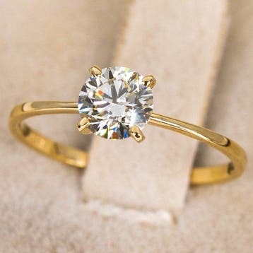 Zonder minimumprijs - Ring - 14 karaat Geel goud - 0.72ct.