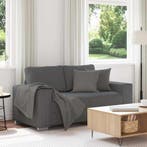 vidaXL Loveseat bank 160x77x82 cm corduroy stof donkergrijs, Verzenden, Nieuw