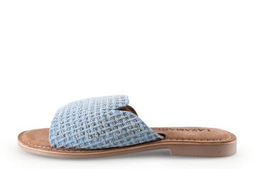 Lazamani Slippers in maat 39 Blauw, Slippers, Lazamani, Zo goed als nieuw, Verzenden