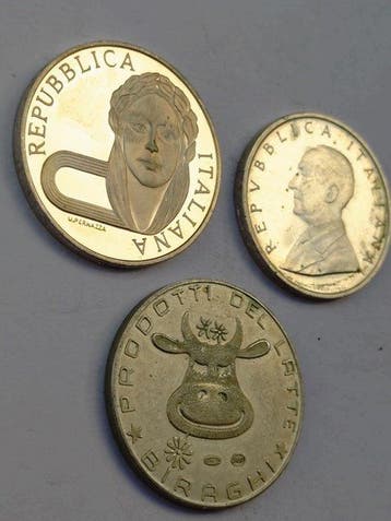 Italië. 500 Lire (3 coins) (Zonder minimumprijs)