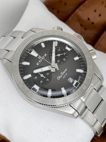Edox - Skydiver Limited Edition Chronograph - 10116-3-GRIDN, Nieuw