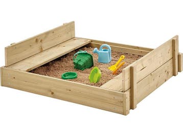TP Play - Zandbak met deksel - 100 x 90 x 27 cm -, Kinderen en Baby's, Verzenden, Nieuw