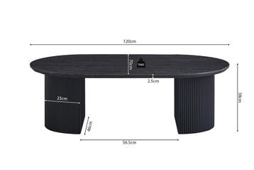 Lagos salontafel ovaal, kleur donkerbruin (nieuw, outlet), Nieuw, Overige materialen