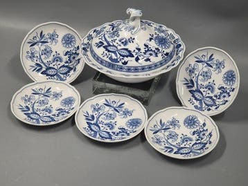Hutschenreuther Zwiebelmuster Porzellan Set – Schale &, Antiek en Kunst