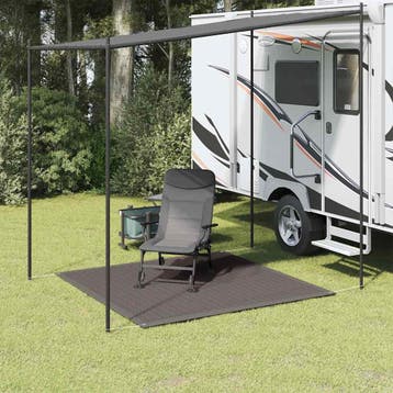 vidaXL Tenttapijt 250x250 cm HDPE antracietkleurig, Caravans en Kamperen, Verzenden, Nieuw