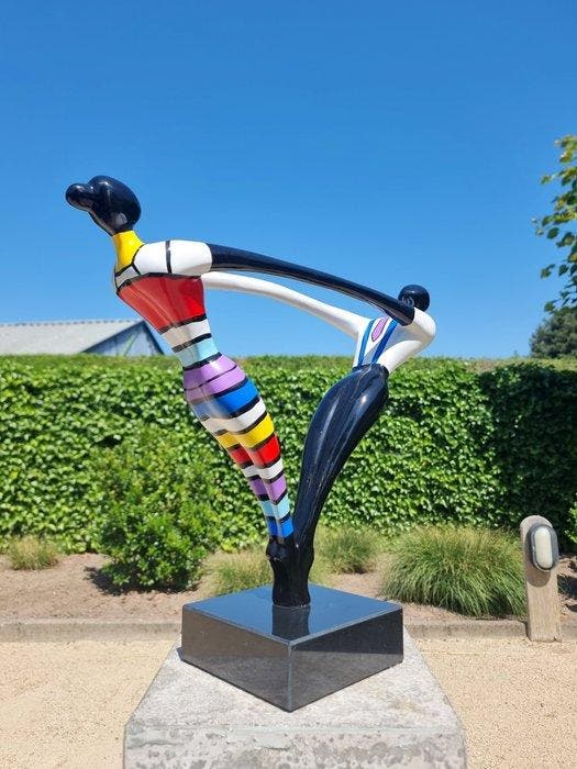 Beeldje - Pop art couple - dancing couple - Glasvezel, steen, Antiquités & Art, Art | Objets design