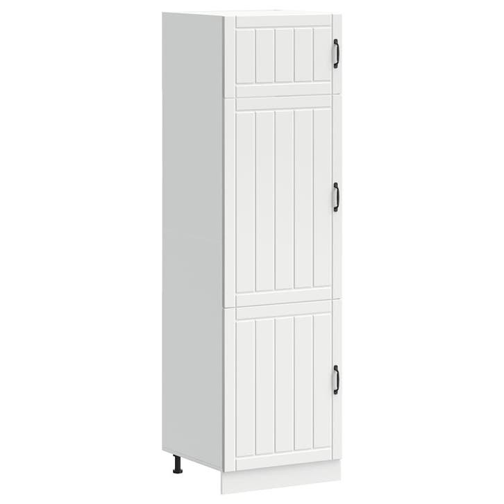 vidaXL Keukenkast Lucca bewerkt hout wit, Maison & Meubles, Armoires | Autre, Envoi